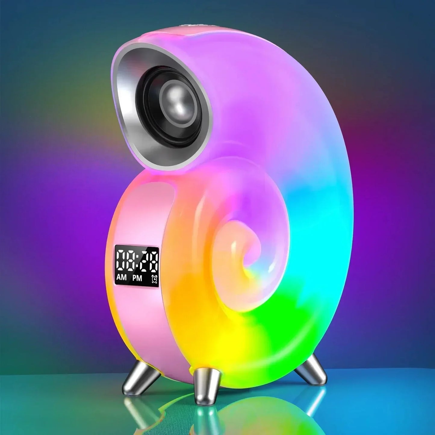 Bluetooth Speaker With LED Night Light Lamp Alarm Clock Portable Wireless Loudspeaker Music Outdoor HiFi Stereo Sound Subwoofer