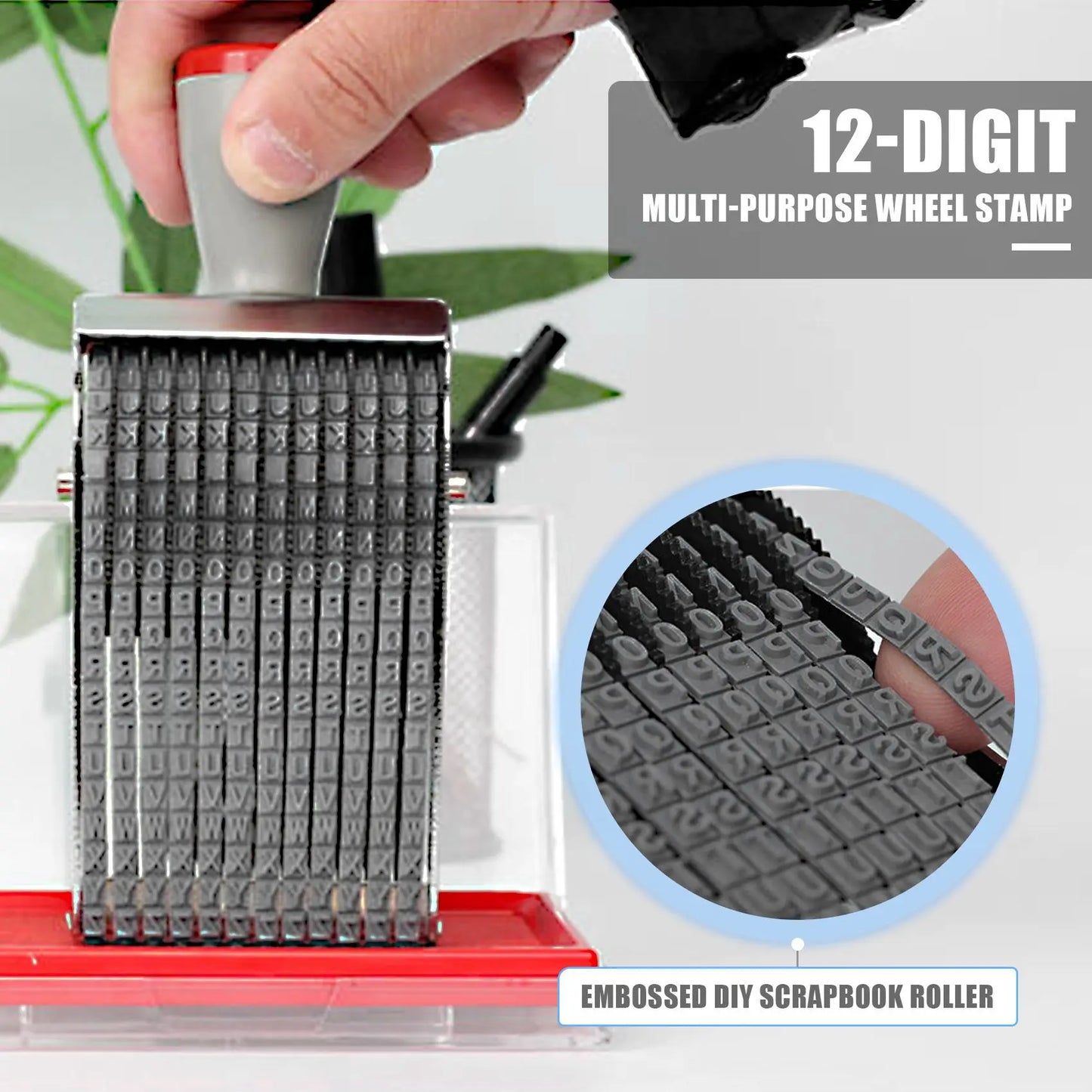 Exceptional! Multipurpose 12 Digit Alphabet Rolling Rubber Stamp English Letter Number Emboss Diy Scrapbooking Roller Stationery