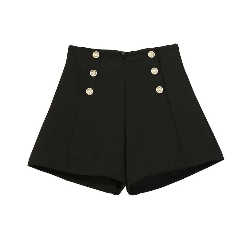 Double Breasted Shorts Female High Waist Casual Shorts