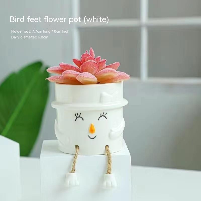 Ceramic Hanging Foot Flowerpot Succulent Plant