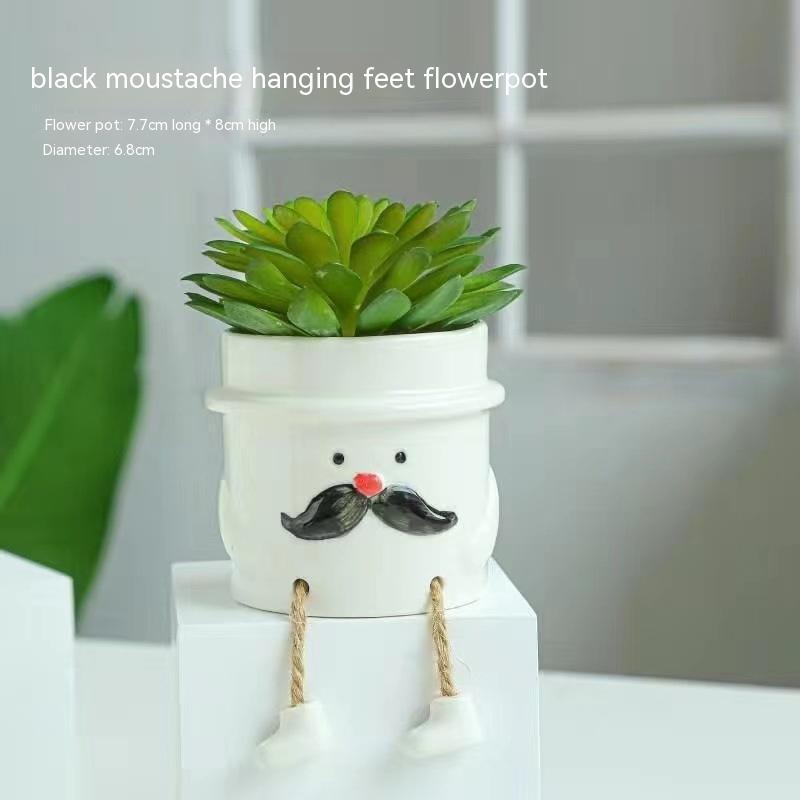 Ceramic Hanging Foot Flowerpot Succulent Plant