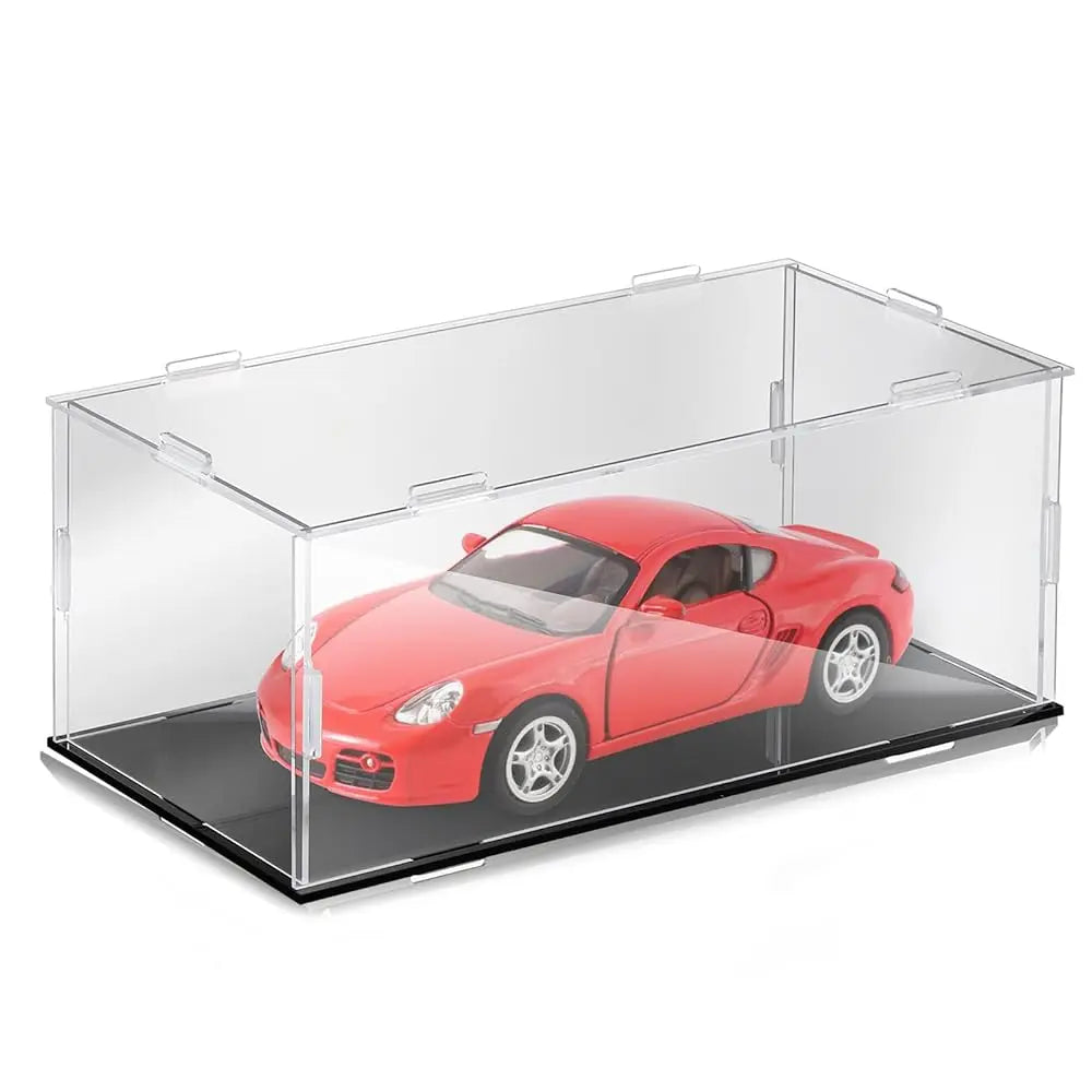 1 Pcs Clear Acrylic Display Case For 1: 24 Model Car Requires Installation Acrylic Display Box With Bla Base Model Storage Case