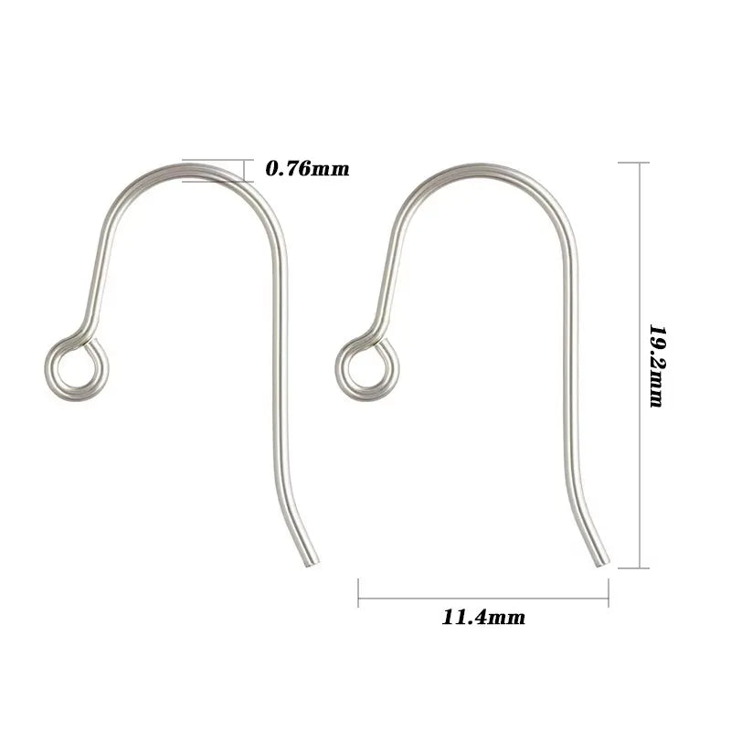 925 Sterling Silver Sparkle Ear Wire French Ear Wire Loop Ear Components Wholesale Jewelry Findings