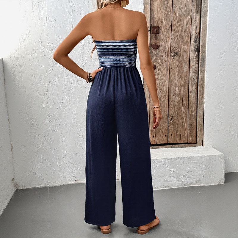 European And American Leisure Simple Jumpsuit