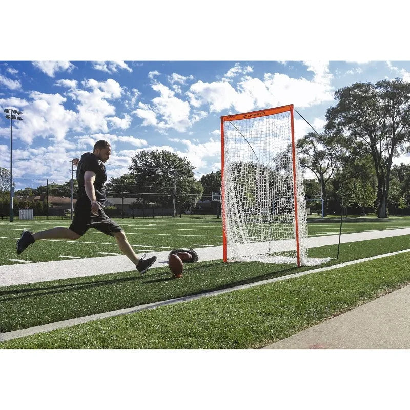 CHAMPRO Portable Football Kicking Screen, Warm-up and Practice Net, 7' ORANGE