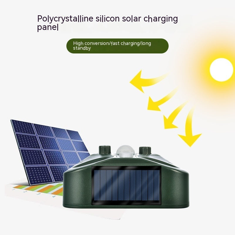 Factory Direct Sales New Outdoor Solar Ultrasonic Mouse Expeller Drive Dog Drive Cat Solar-powered Animal Repeller