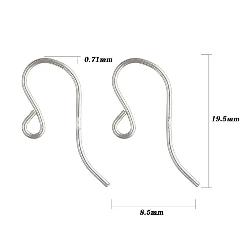 925 Sterling Silver Sparkle Ear Wire French Ear Wire Loop Ear Components Wholesale Jewelry Findings