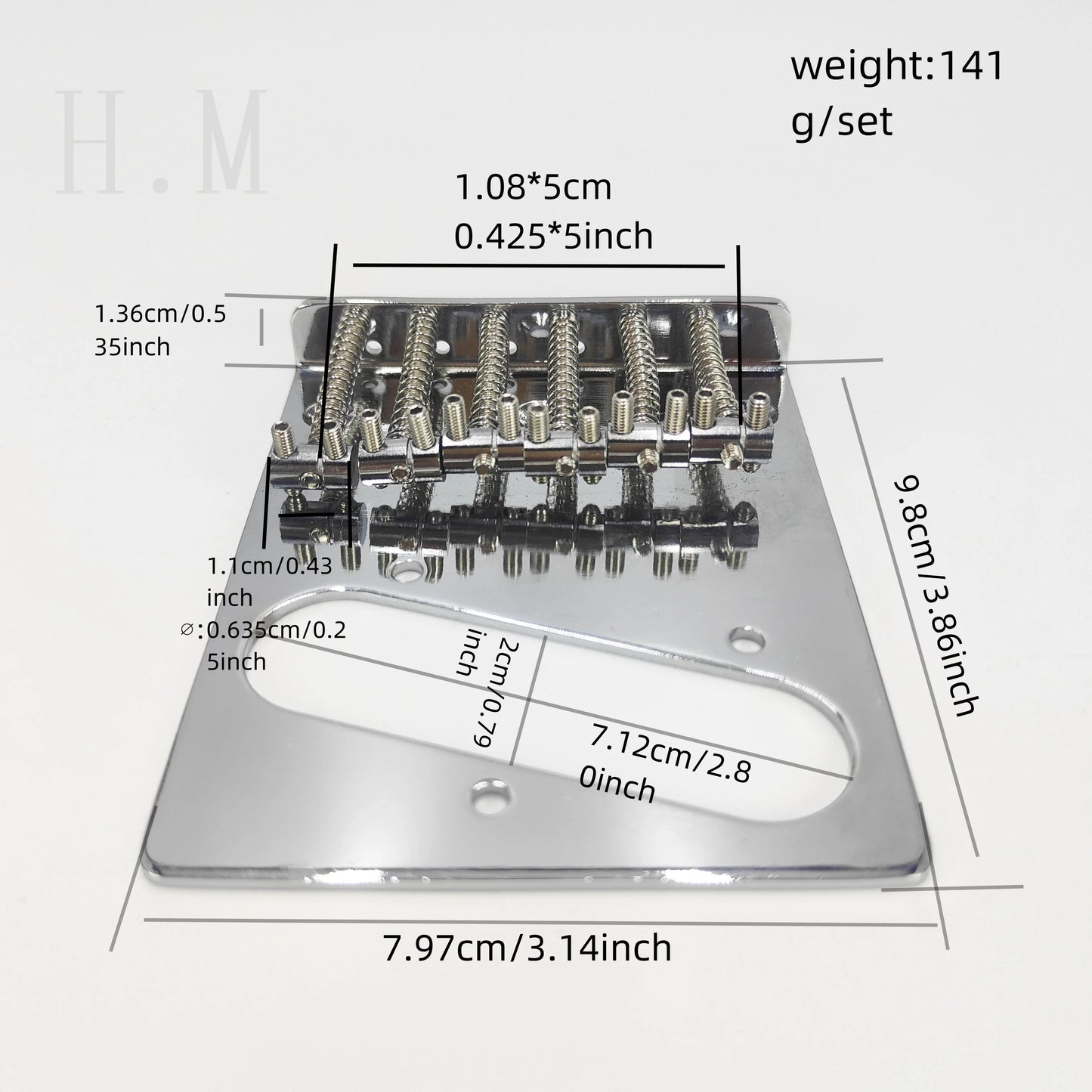 Electric Guitar Cable Plate TL Bridge Electric Guitar Lower Horse Size 6 Straight Metal 6 String Cable Plate Guitar accessories