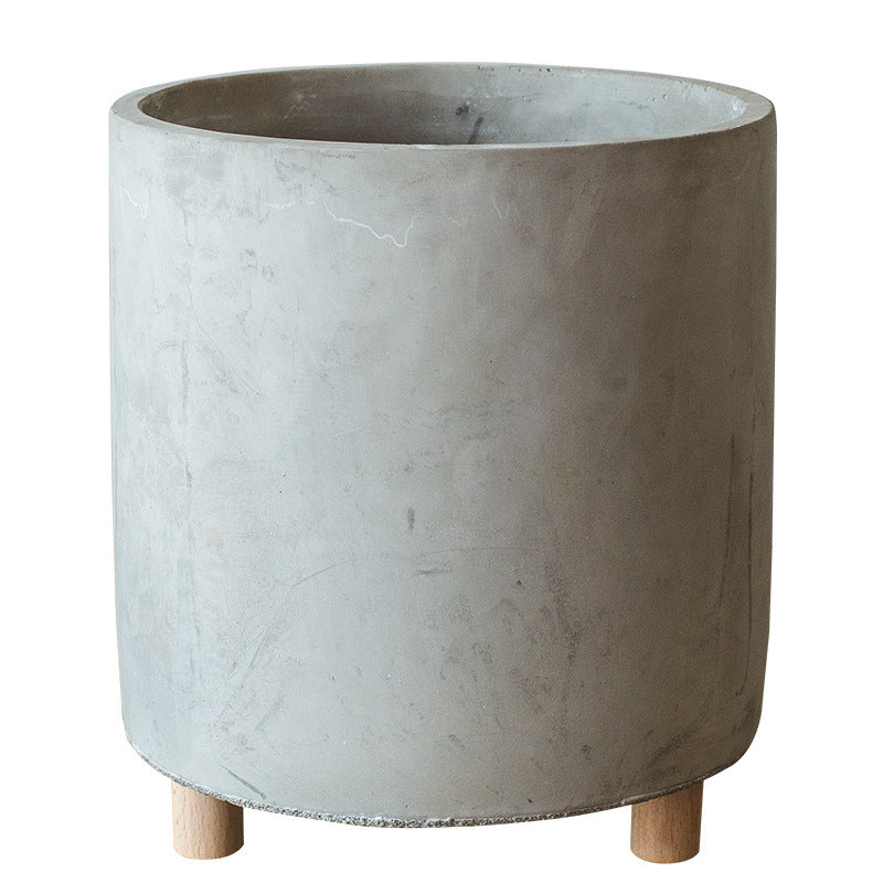Desktop Cement Flowerpot With Legs