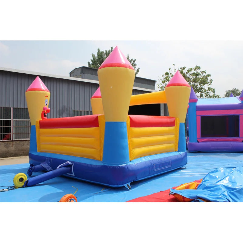 Children Clown Inflatable Bouncer Bouncy Jumping Castle With Slider
