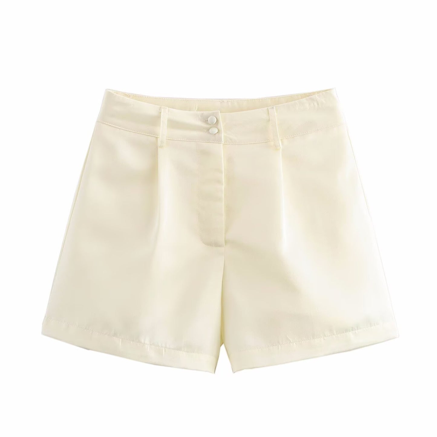 European And American Style French Fashion Design High Waist Bag Buckle Multicolor Shorts