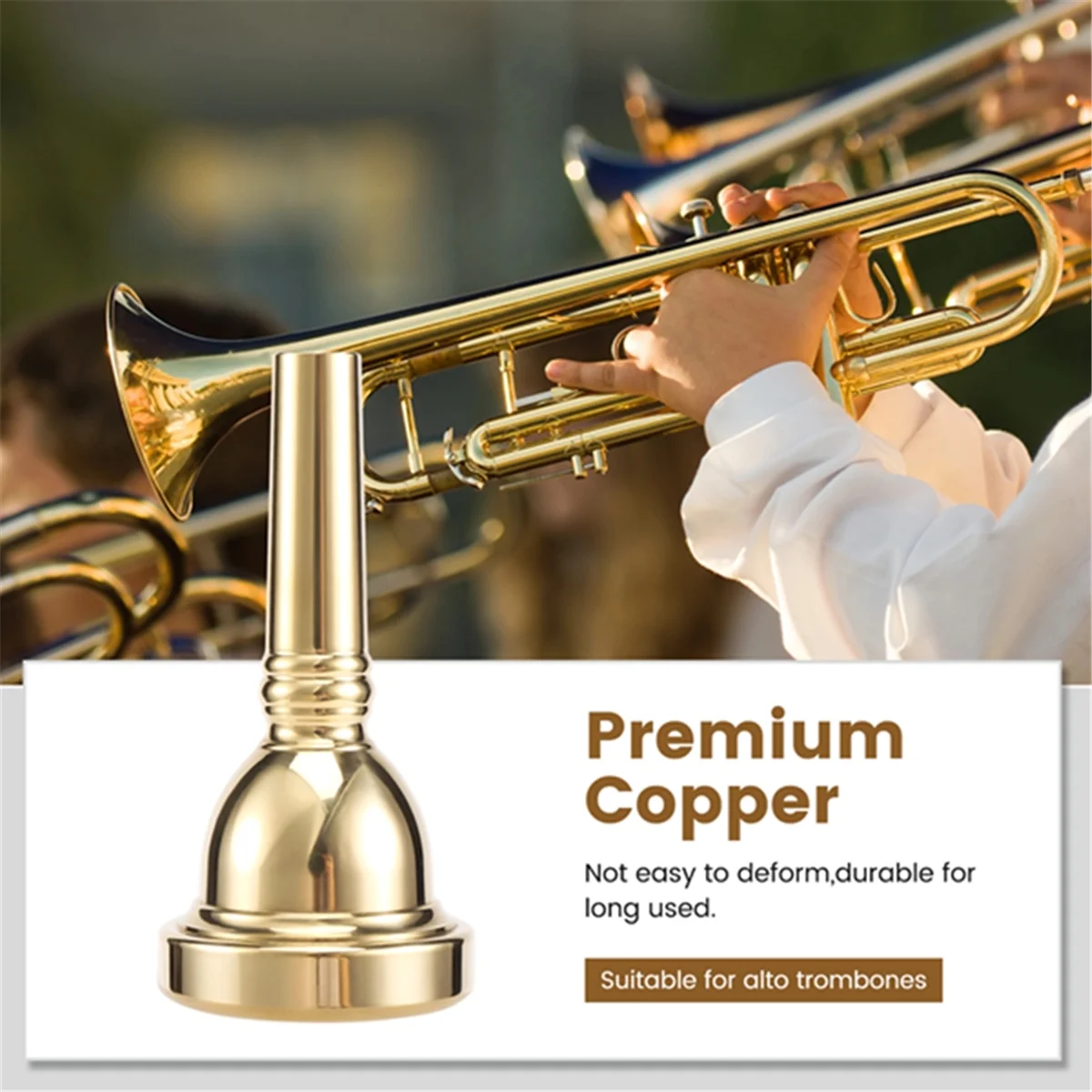 Alto Trombone Copper Mouthpiece Mouth Piece 6.5AL Gold-ABJQ