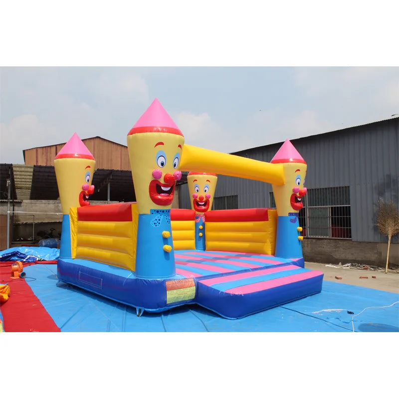 Children Clown Inflatable Bouncer Bouncy Jumping Castle With Slider