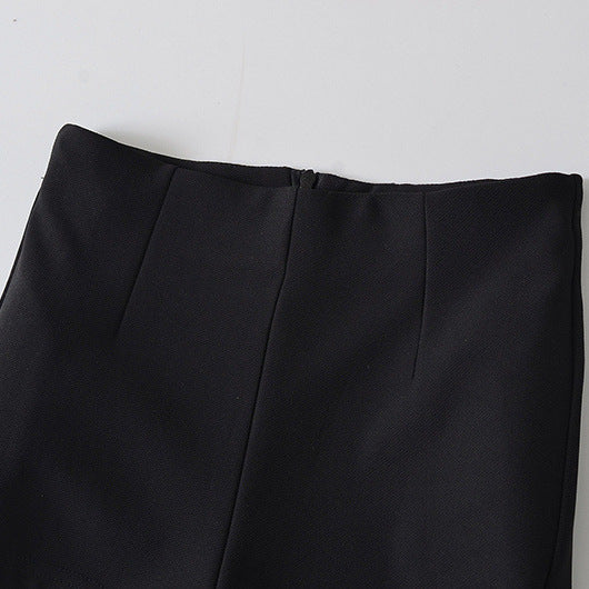 Black High Waist Casual Suit Pants Women's Loose Feeling