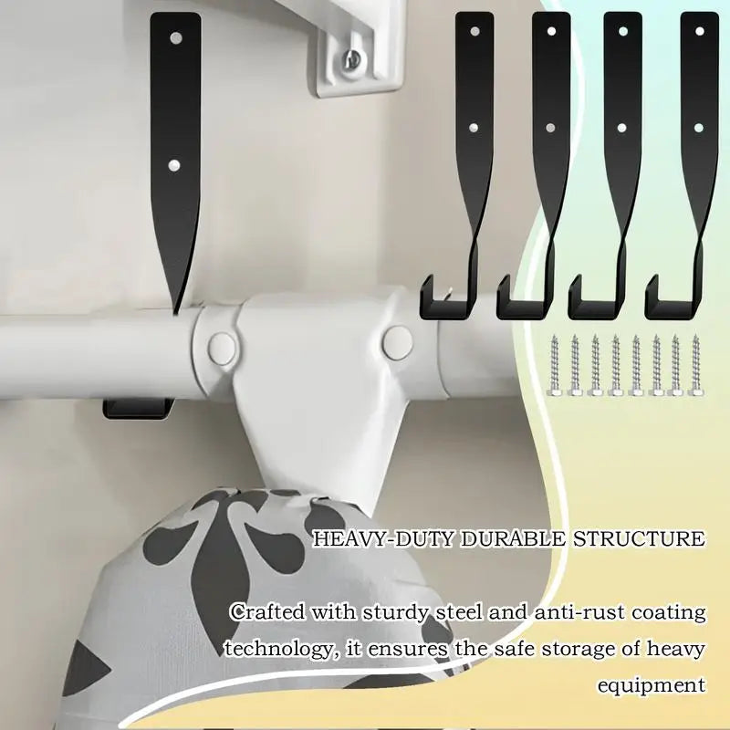Chainsaw Holder Garden Power Tool Holder Organizer Hooks Heavy Duty Space-Saving Vertical Metal Organization For Garage Truck