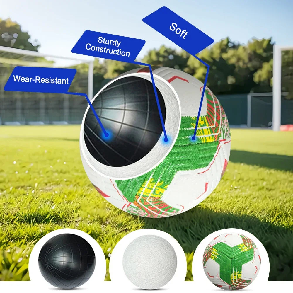 Durable Inflatable Soccer Ball for Outdoor Training and Games High Performance Football for All Skill Levels