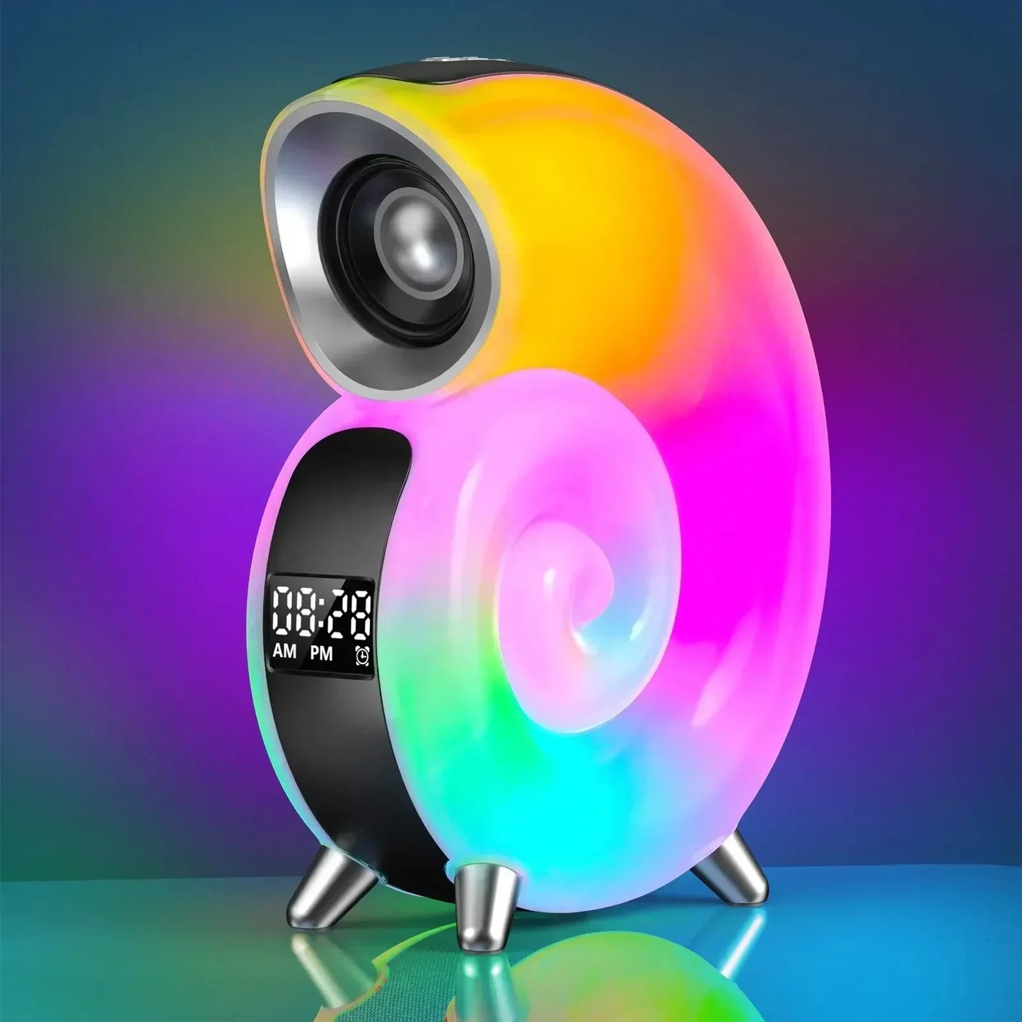 Bluetooth Speaker With LED Night Light Lamp Alarm Clock Portable Wireless Loudspeaker Music Outdoor HiFi Stereo Sound Subwoofer