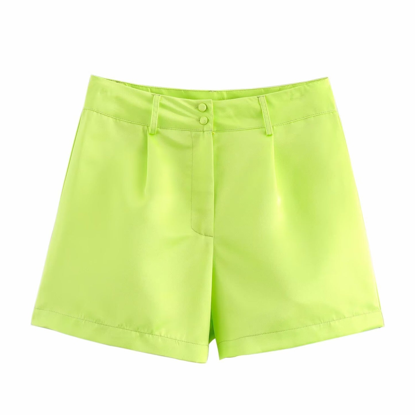 European And American Style French Fashion Design High Waist Bag Buckle Multicolor Shorts