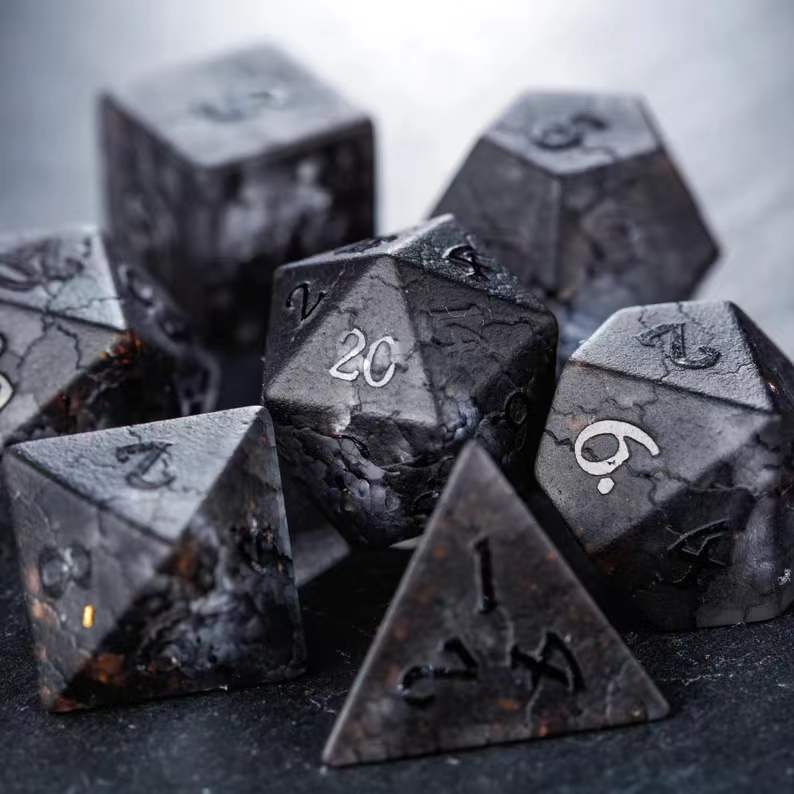 Black Lightning Zircon Frosted Running Dice