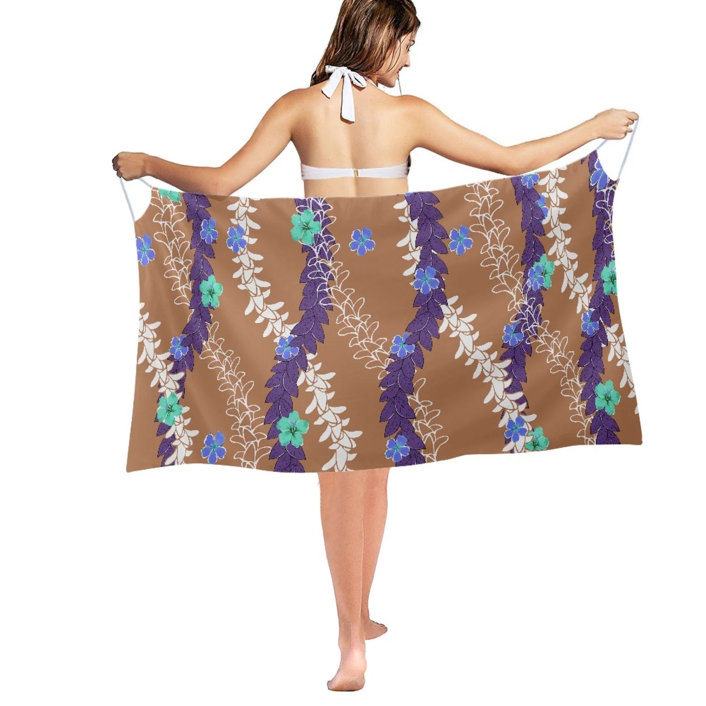 Enchanting Polynesia, Pua Kenini Artistic Scented Flowers, Prints on Demand, Luxury Custom Beach Shawls, Samoa Tropical Paradise