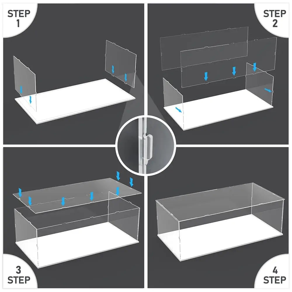 Acrylic Display Case Display Box For 1/8 Scale Model Car, Countertop Large Display Case For Car Porsche 42096, Bugatti 42083,