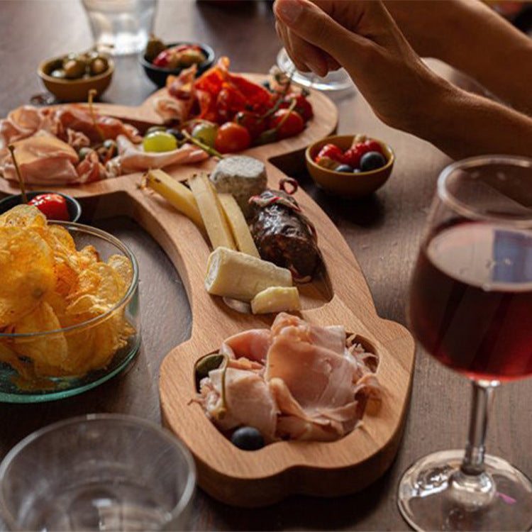 Aperitif Plate Fruit Plate Wooden Craft Ornament Party Party Garden