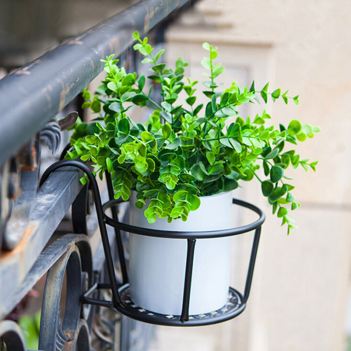 Chrome Black Metal Plant Pot Holder Outdoors Decoration Flower