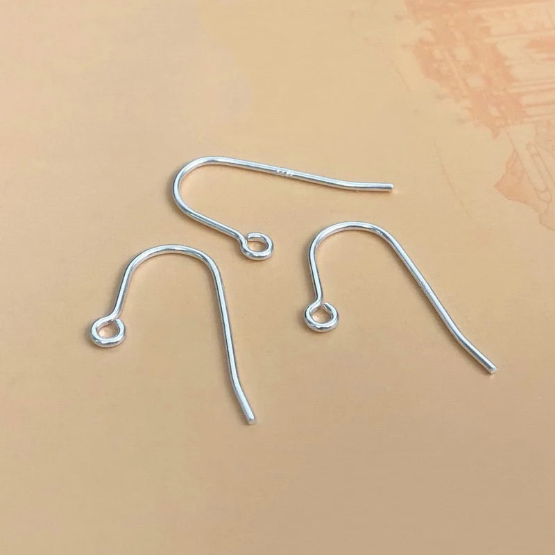 925 Sterling Silver Sparkle Ear Wire French Ear Wire Loop Ear Components Wholesale Jewelry Findings
