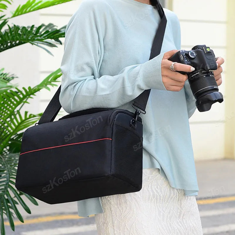 Fashion Digital DSLR Camera Bag Shoulder Bag Waterproof Case Photography Photo Bag For Canon Nikon Sony Lens Pouch Bag