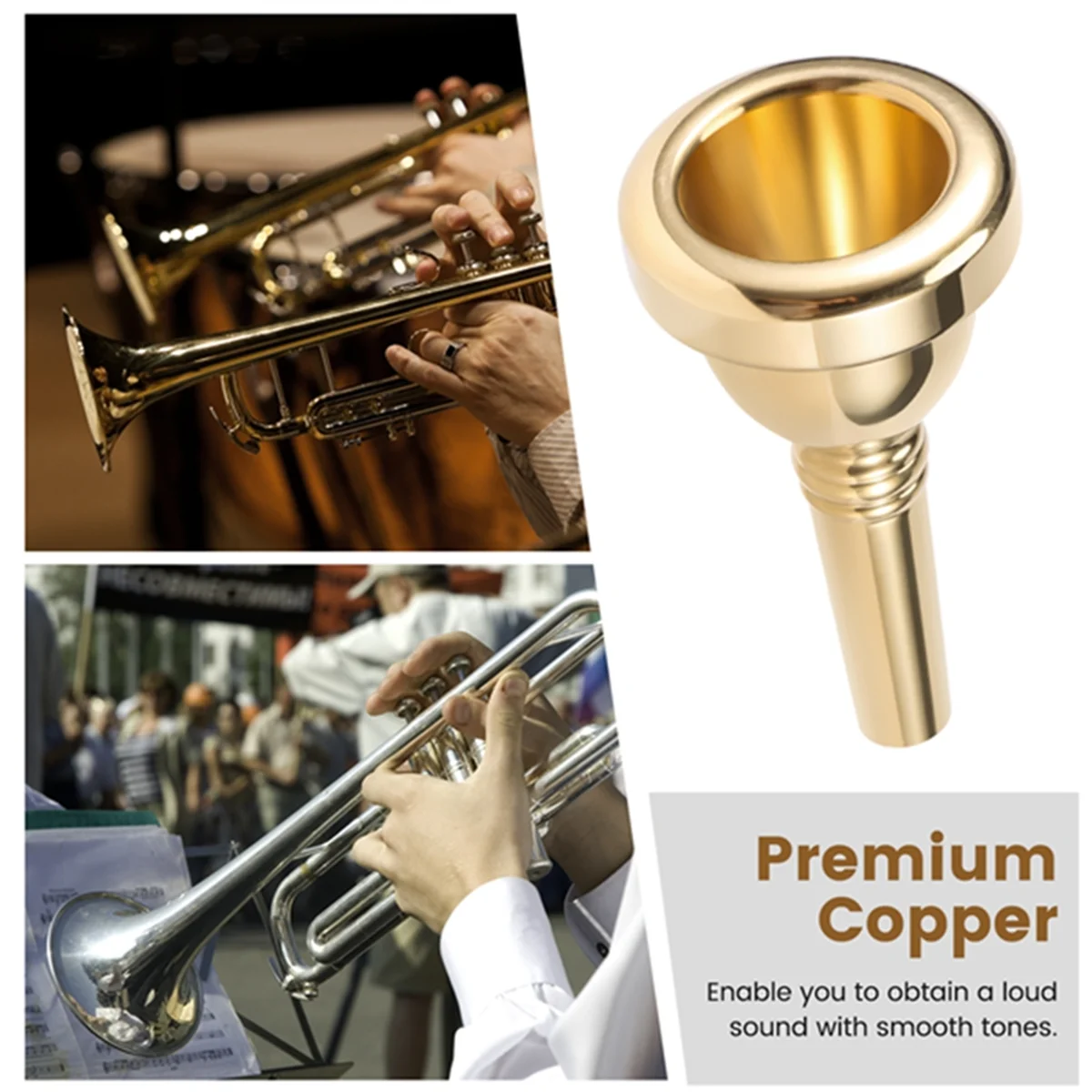 Alto Trombone Copper Mouthpiece Mouth Piece 6.5AL Gold-ABJQ