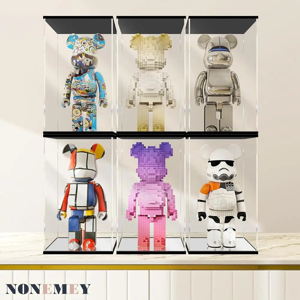 Clear Acrylic Display Case With Remote Control Light For Bearbrick, Dustproof Model Showcase Organizer Box, Display Case For