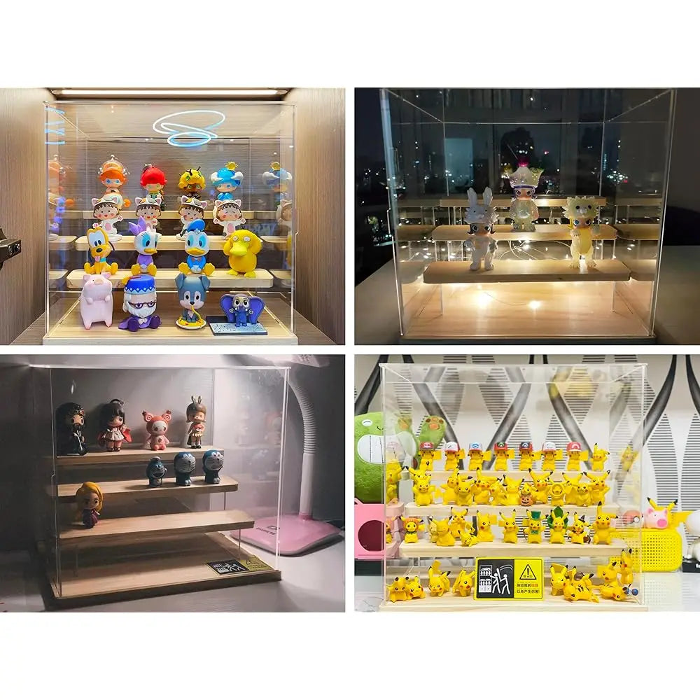 5 Tier Clear Acrylic Display Case For Collectibles, Mini Figures, Mart, Labubu, Sonny Angel, Smiski - Assemble Dustproof