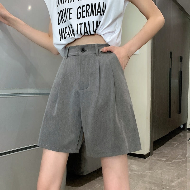 Casual Straight-leg Fifth Wide-leg Pants