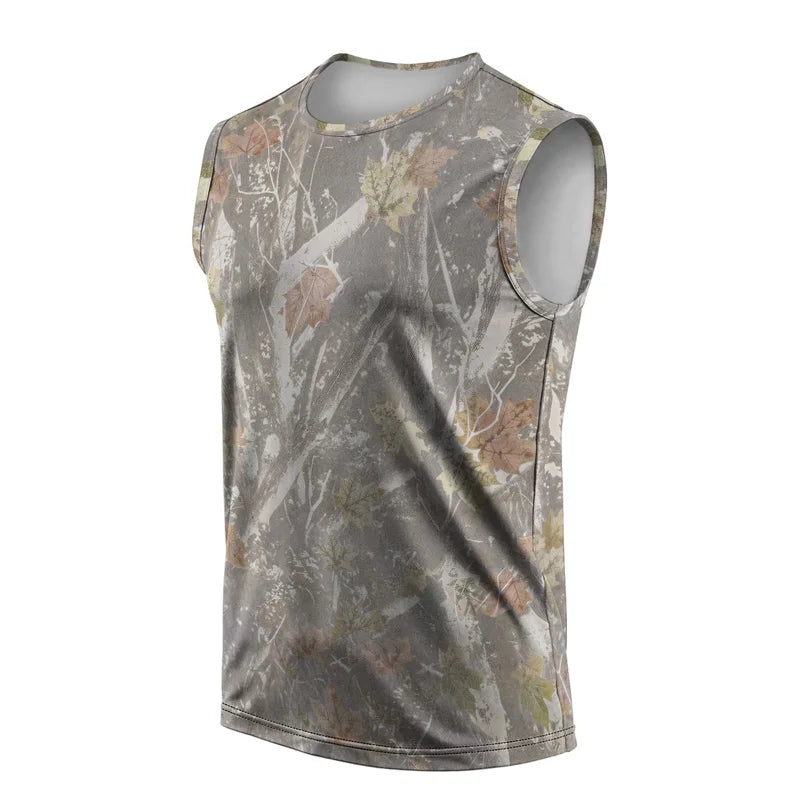 Camouflage Mens Vest Street Fashion Round Neck Sleeveless Tshirt Printed Daily Outdoor Sports Fitness Running Top 2025 New Style