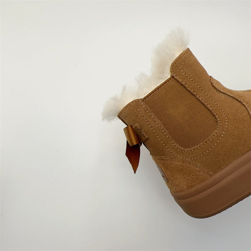 Children's Fur Integrated Cotton Boots