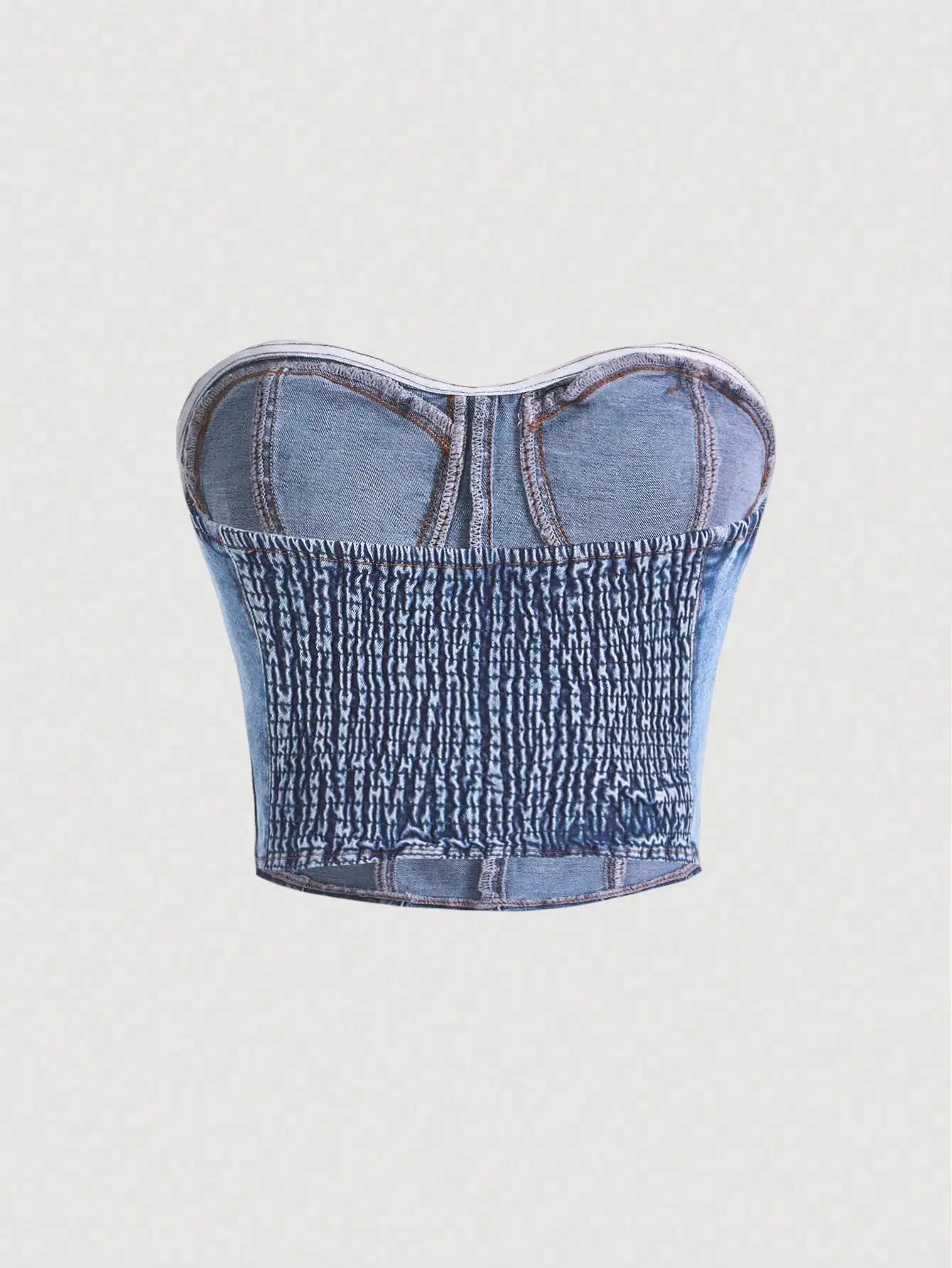European style plunging neck denim spring new style sexy and intense allure fitted waist shaping design