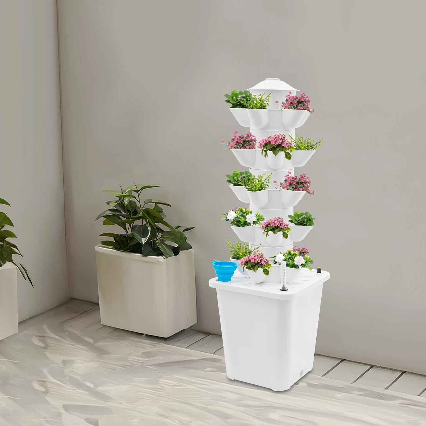 5 -Tiers Hydroponic Growing Kit, 25-Pod Hydroponic Mechanism, Home Gardening Mechanism 100-240V