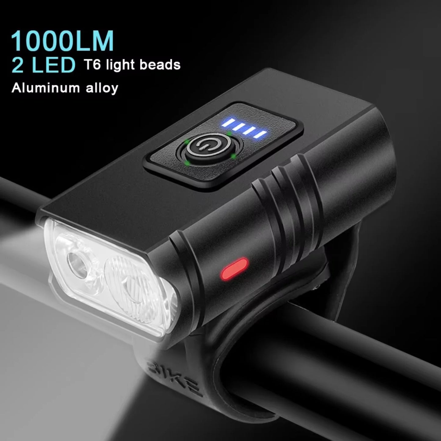 BK02 Bike Light USB Rechargeable T6 Bicycle Lights 6 Modes MTB Flashlight Bicycle Headlight Cycling Bicycle Front Lamp