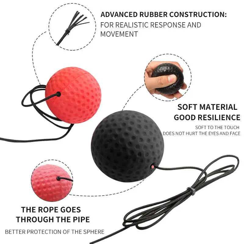 Adult Head-mounted Training Vent Ball Labeled Good Generation Sticker Reaction Ball Decompression Boxing Speed Ball