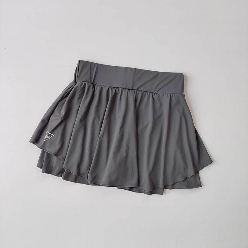 Fake Two-piece Yoga Anti-exposure Sports Fitness Dance Short Dress