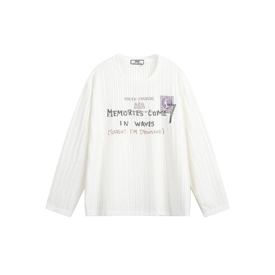 American Retro Loose Mesh T-shirt For Women