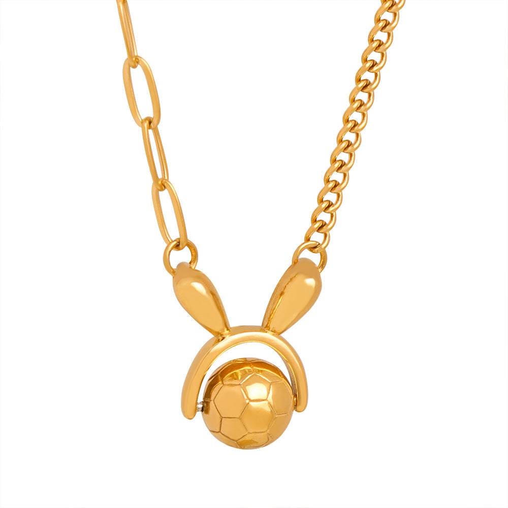 Fashion Football Rabbit Necklace For Women