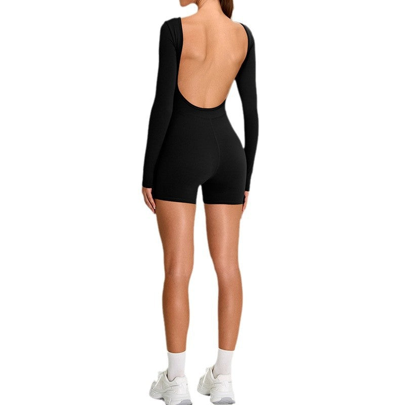 Big U Back Dance Fitness Sports Jumpsuit