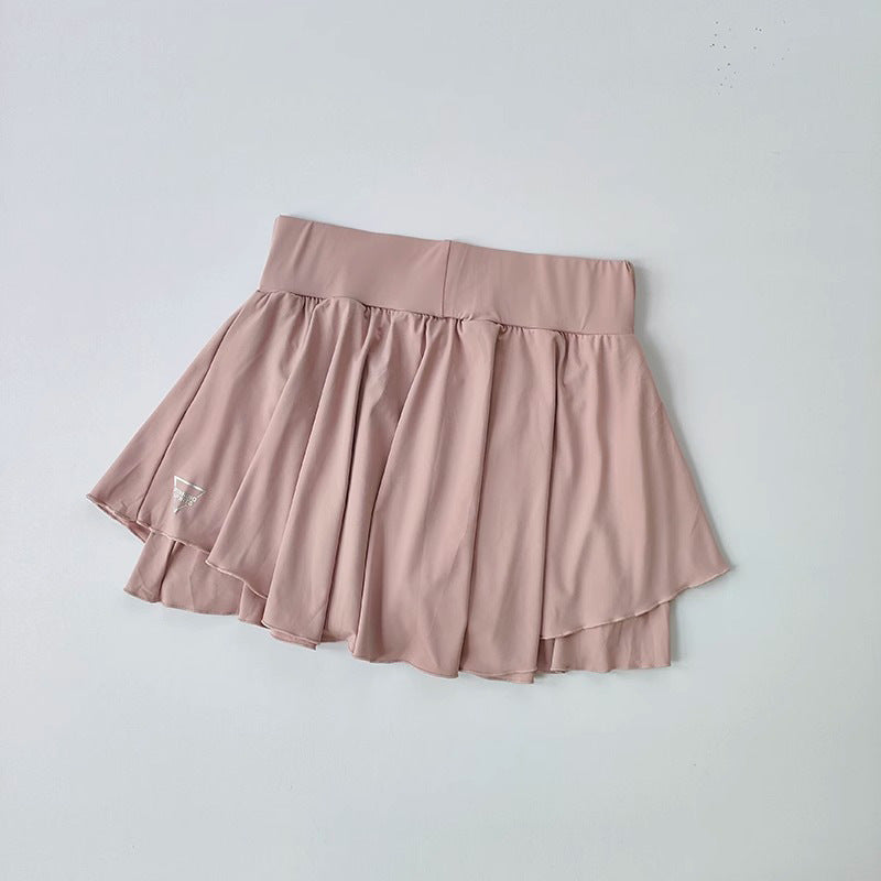 Fake Two-piece Yoga Anti-exposure Sports Fitness Dance Short Dress