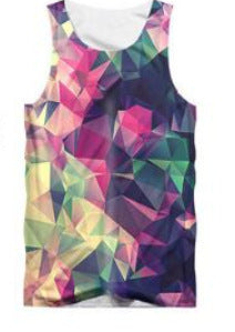 Digital Printing Men's Casual Breathable Short-sleeved Vest