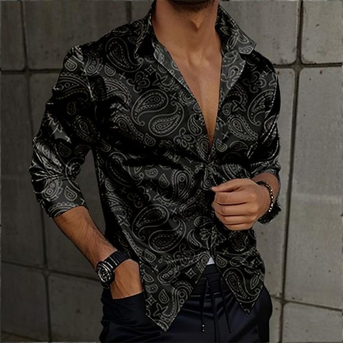 3D Polka-dot Loose-fitting Long Sleeve Printed Shirt