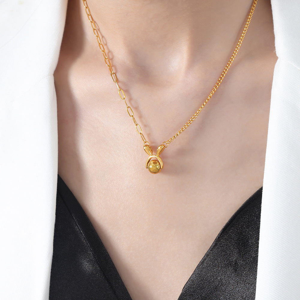 Fashion Football Rabbit Necklace For Women