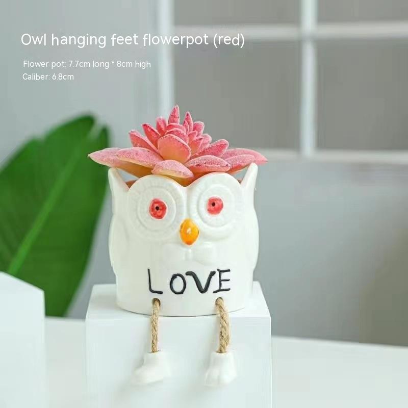 Ceramic Hanging Foot Flowerpot Succulent Plant