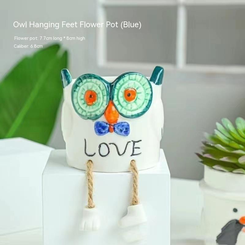 Ceramic Hanging Foot Flowerpot Succulent Plant
