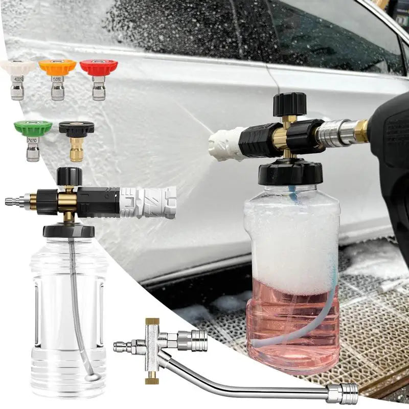 Car Wash Soap Sprayer Car Soap Sprayer Spray Nozzle Pressure Attachment Kit Adjustable Mode For Truck Outdoor Lawn House Car